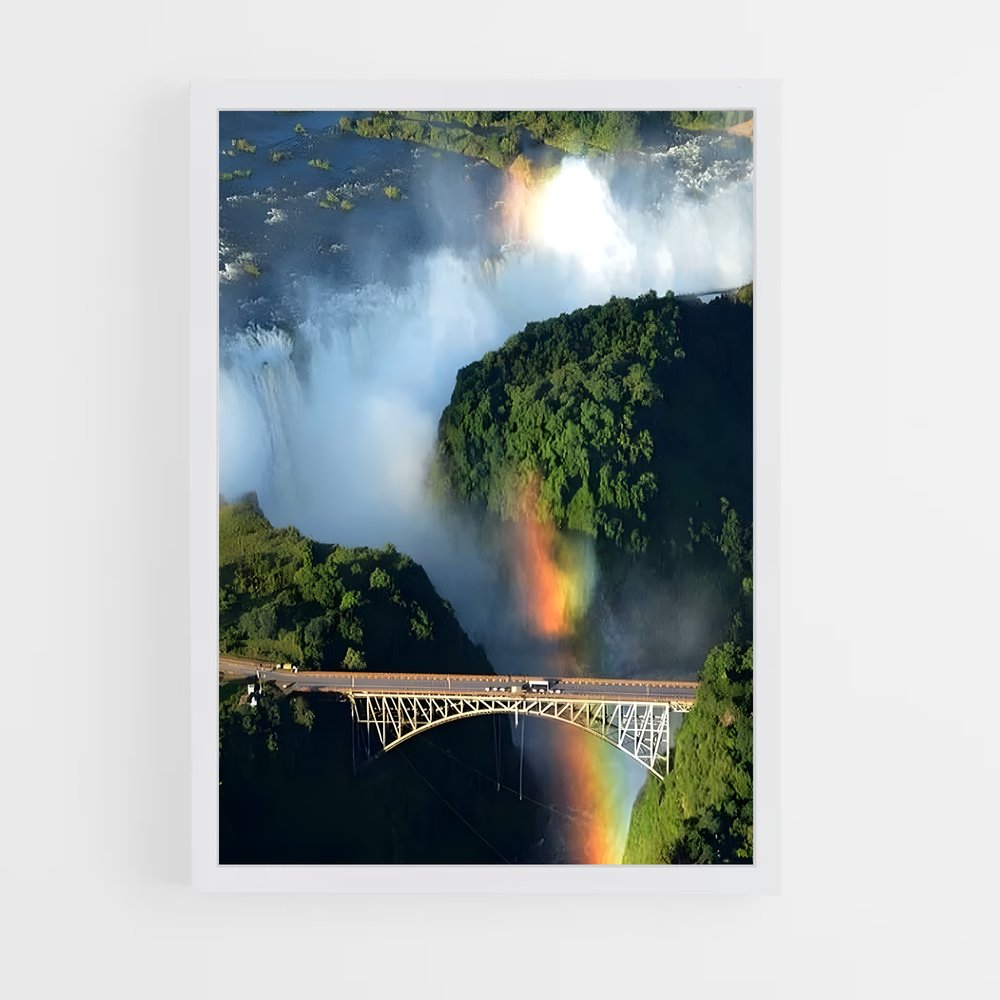 Poster Arc-en-Ciel sur le Pont – affiche Saut à l’élastique (vue 3)